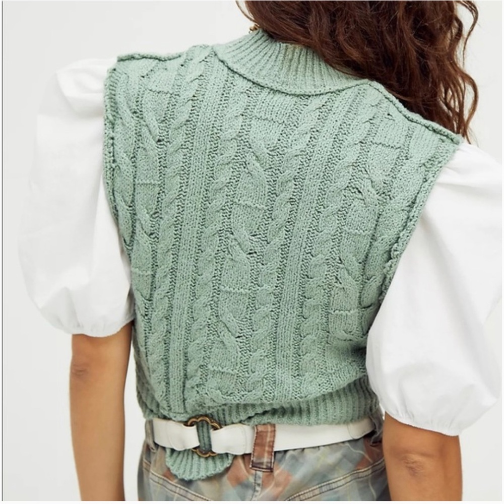 NWT Free People Quartz Cable Vest - Picture 2 of 5